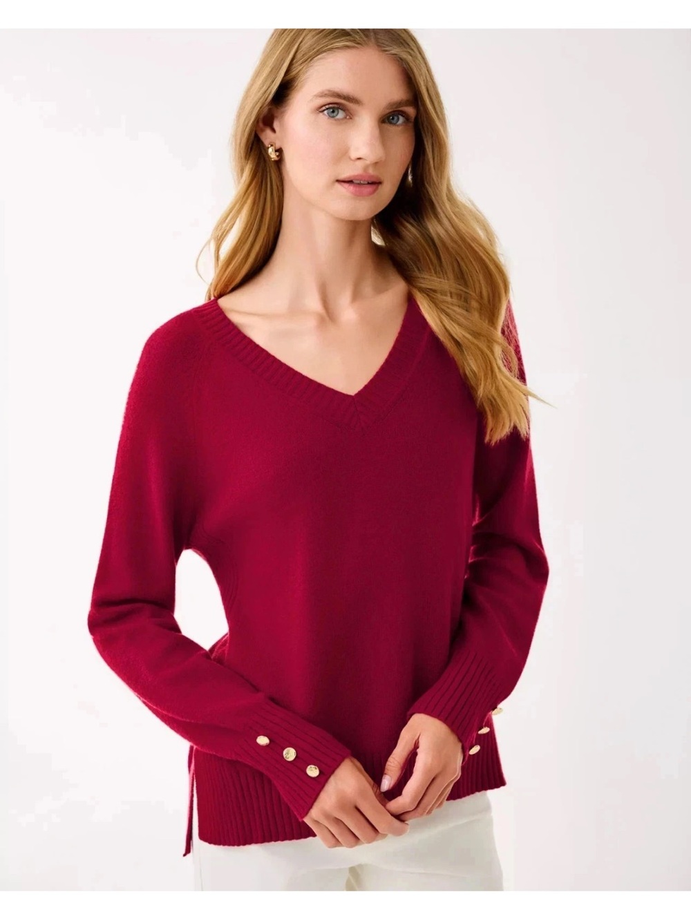 New Lilly Pulitzer Kaycee Sweater Malbec Red $128 Large